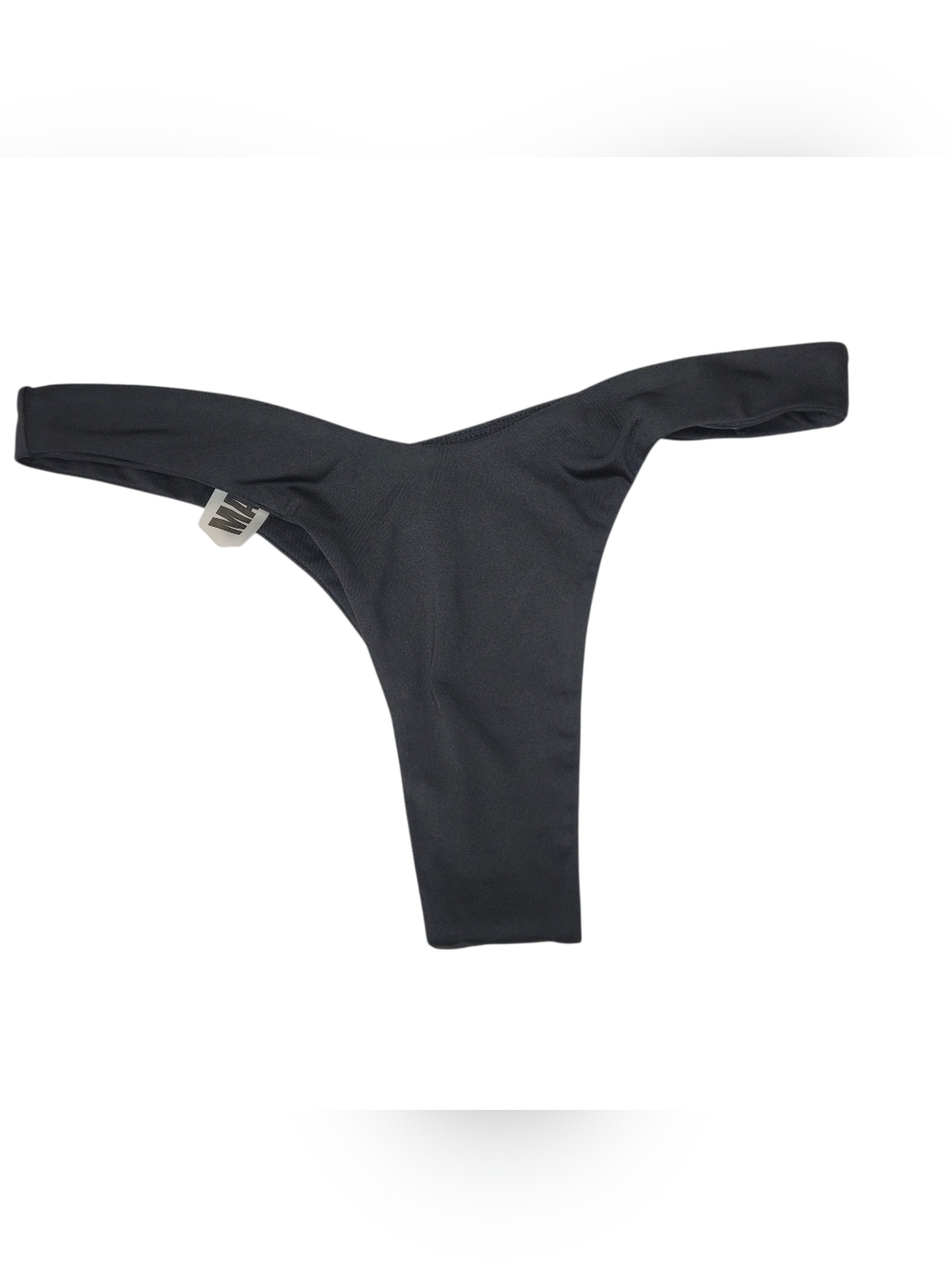 Mauve London The Black Resort Thong Swim Bottoms Medium